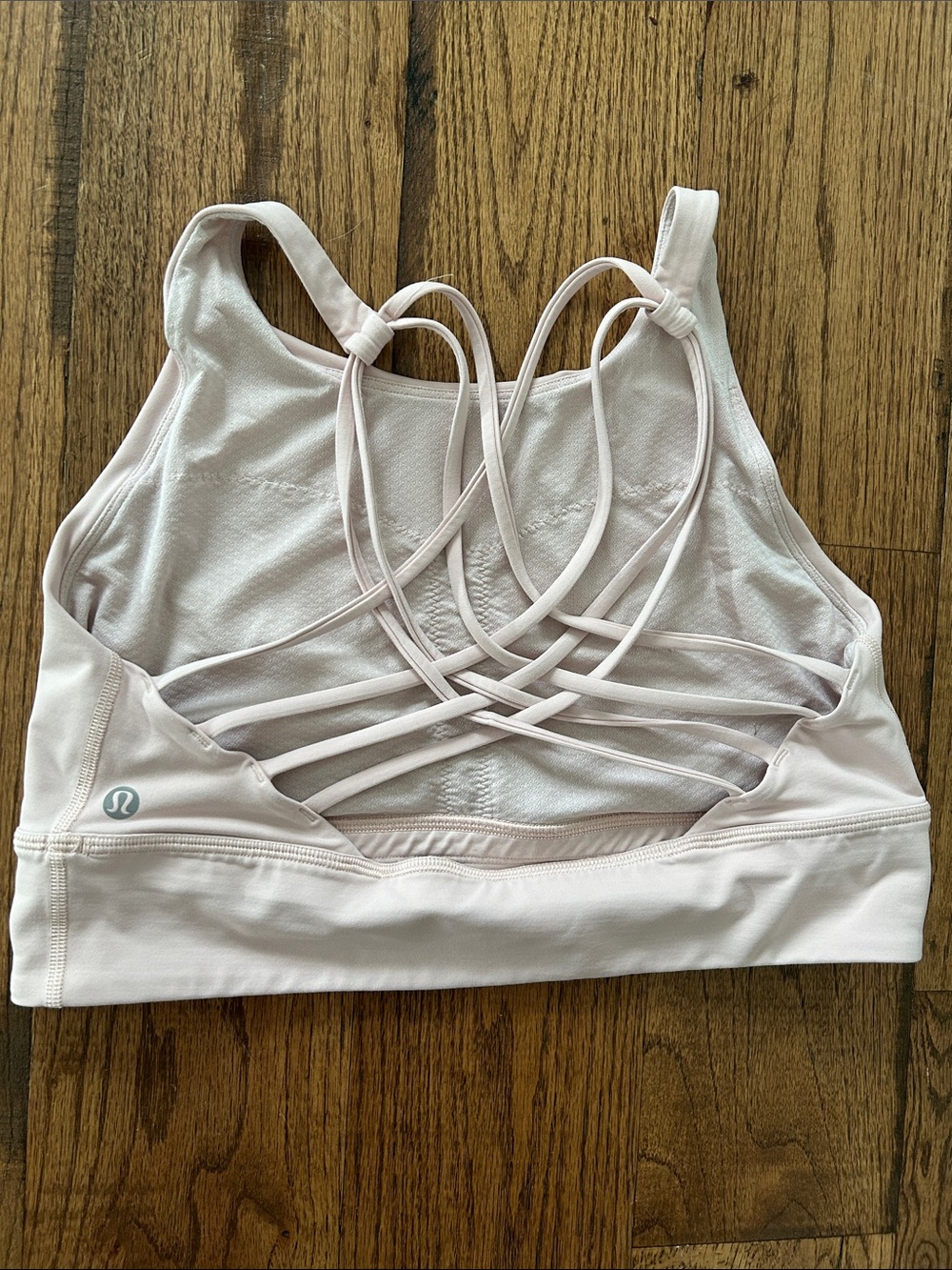 lululemon athletica Pale Pink Strappy Crossback Sports Bra